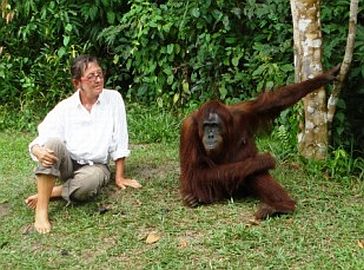 Vorsichtige Annherung auf Borneo