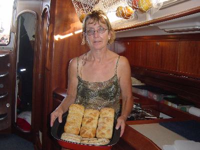 Frisches Brot auf dem Atlantik